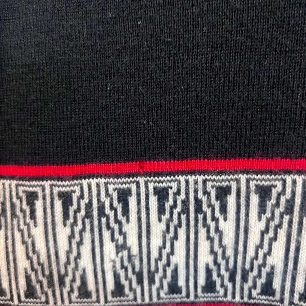 Vintage‎ 80's Demetre 1/4 Zip Retro Ski Sweater Wool Blend Base Layer Large